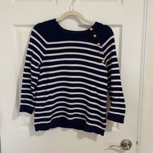 Lauren Ralph Lauren Nautical Button Neck Sweater